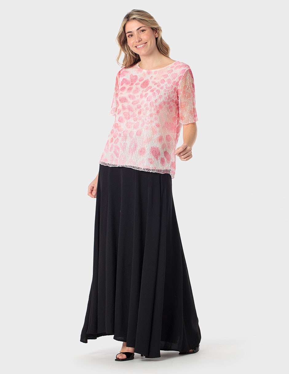 Playera manga corta cuello redondo para mujer 3
