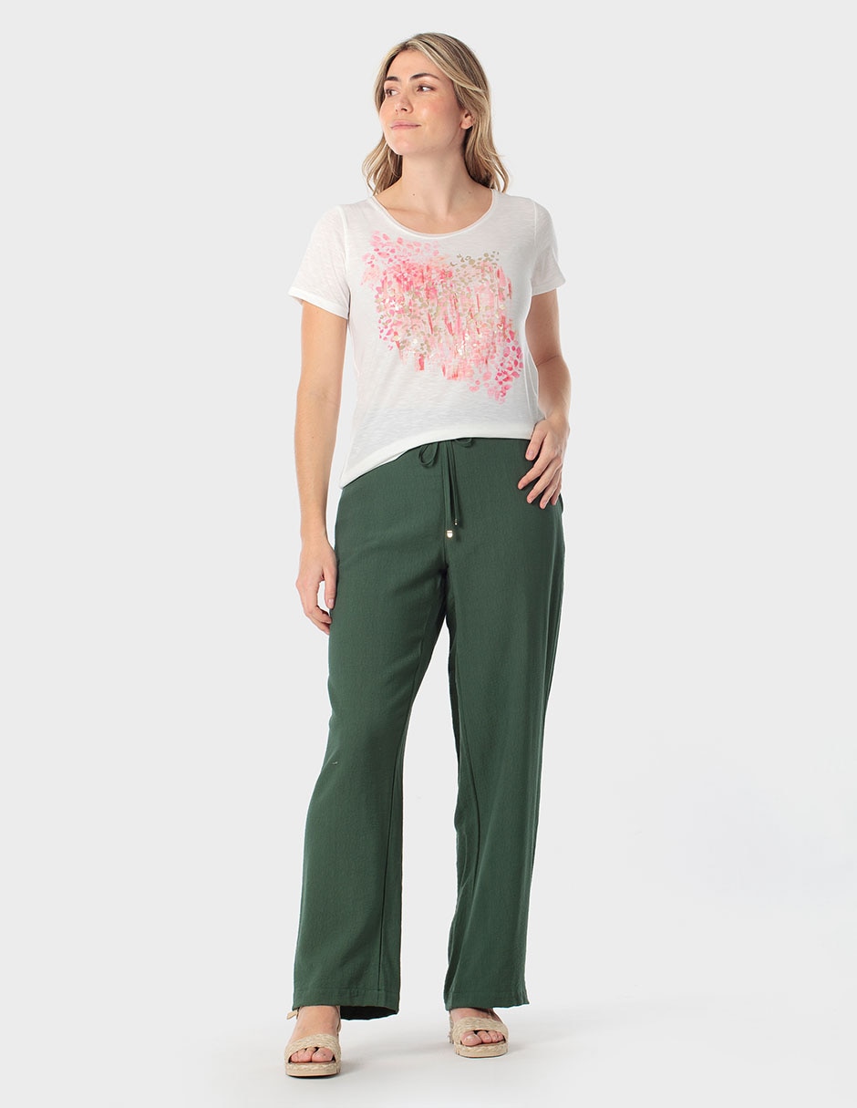 Playera manga corta cuello redondo para mujer 3