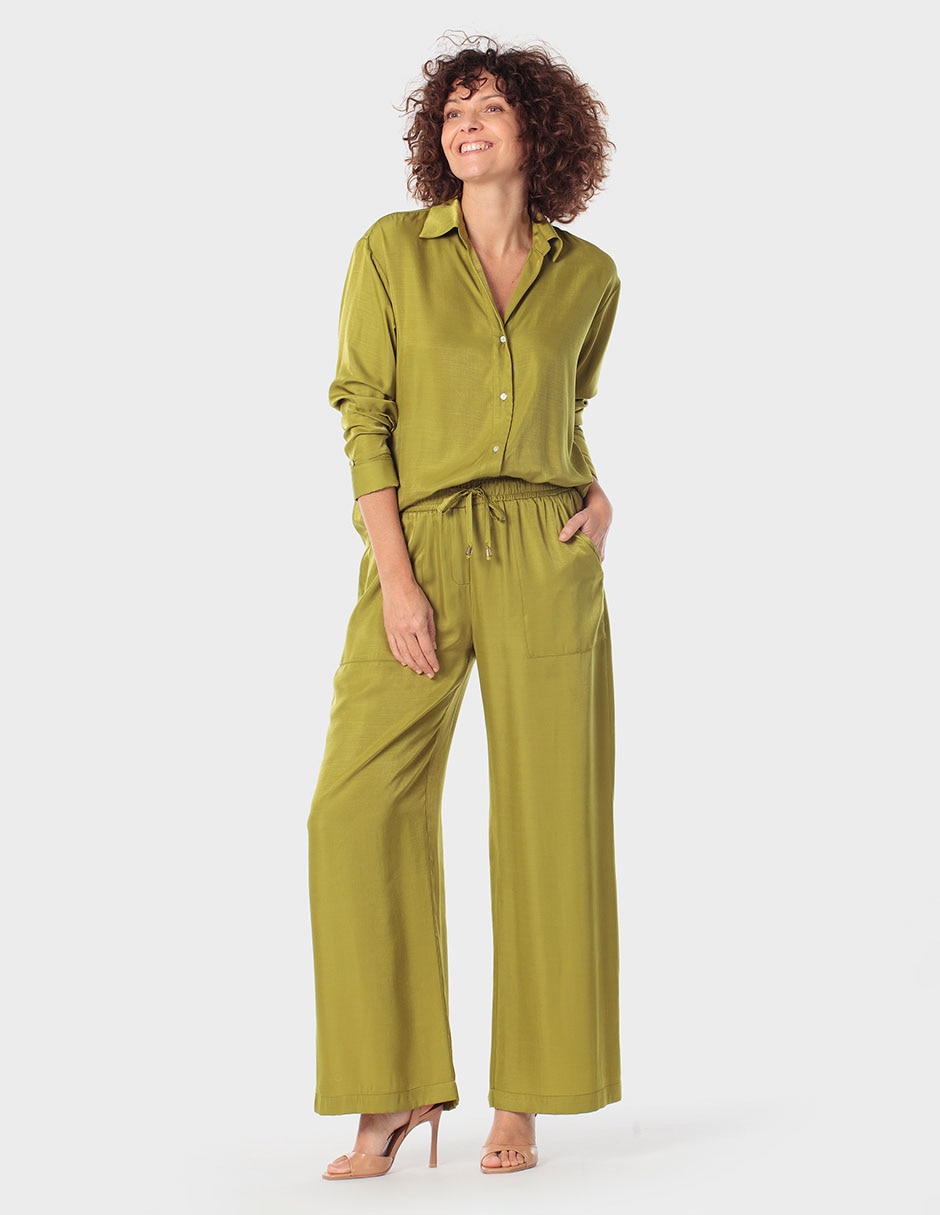 Pantalón Relaxed Punt Roma amplio para mujer