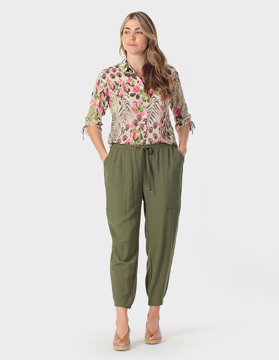 Pantalón jogger Punt Roma slim para mujer