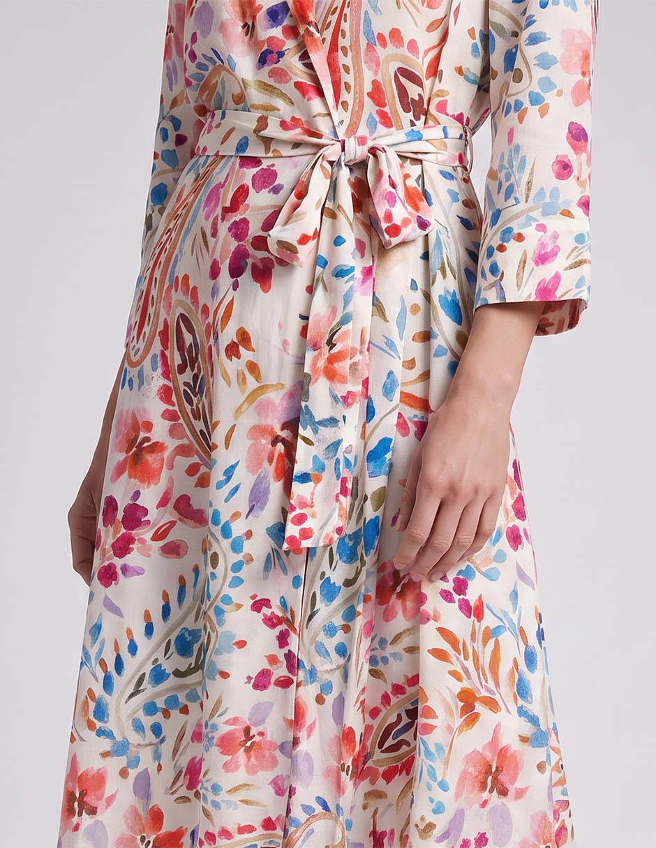 Vestido 3/4 casual punt roma para mujer