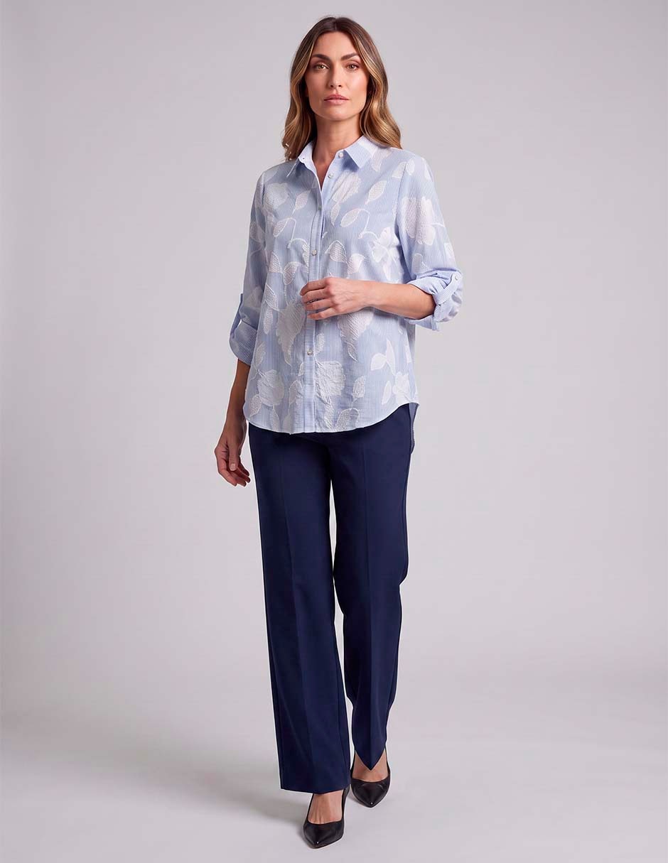 Blusa camisera manga larga para mujer 4