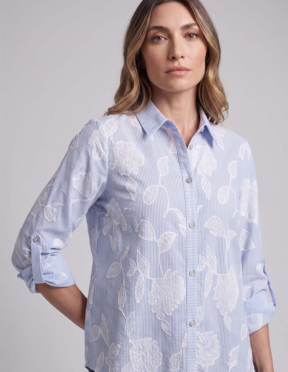 Blusa camisera manga larga para mujer 2