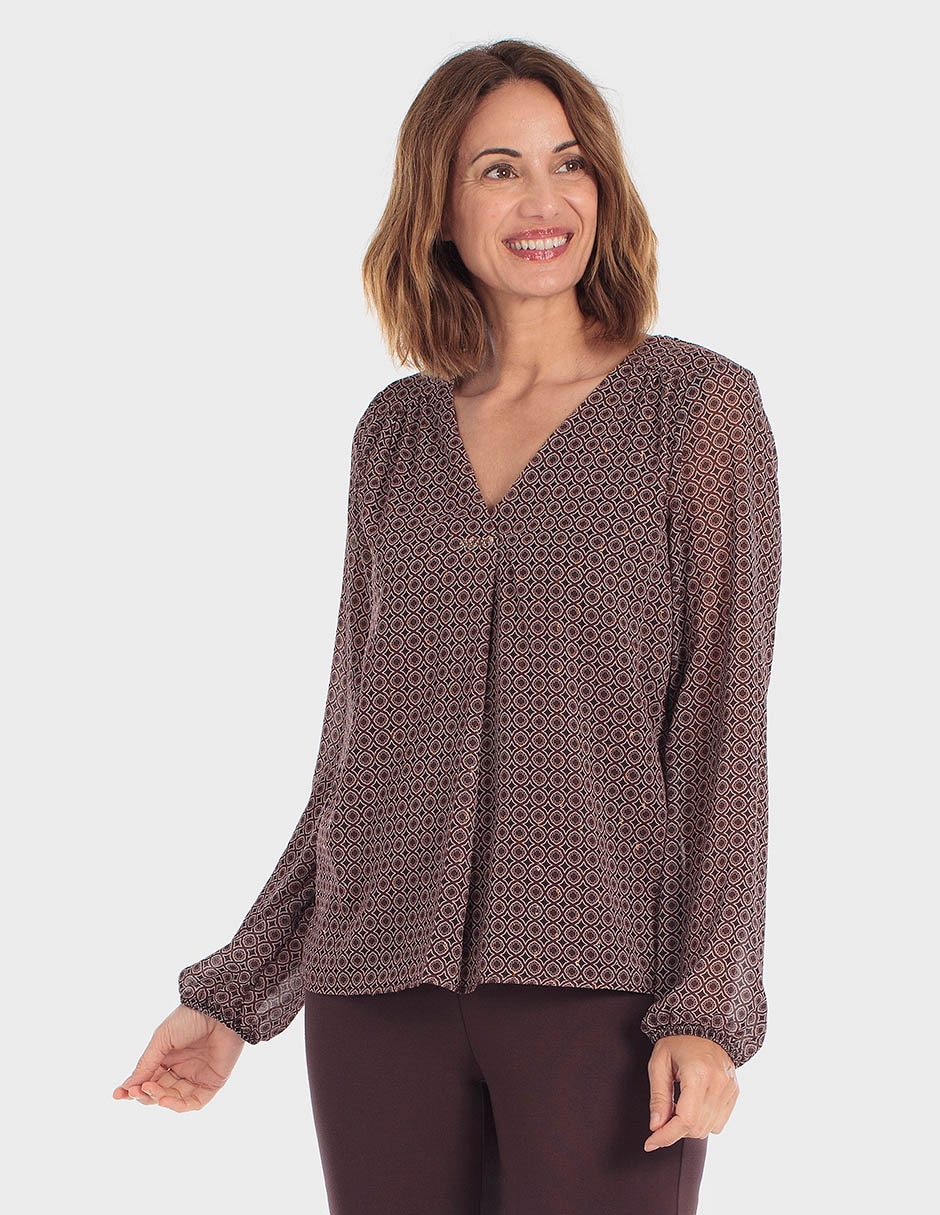 Playera manga larga cuello v para mujer Playera manga larga cuello v para mujer