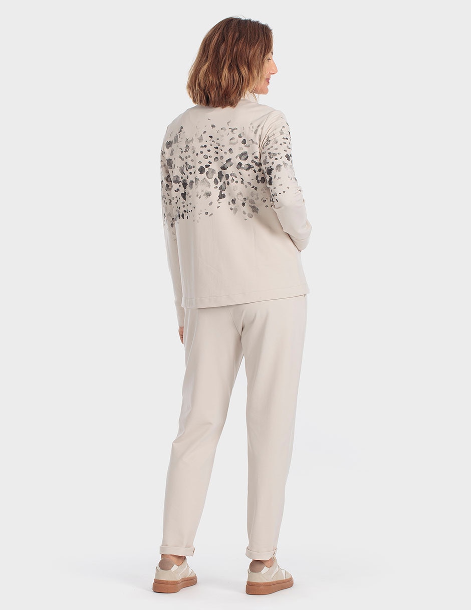 Pants regular con jareta para mujer 2