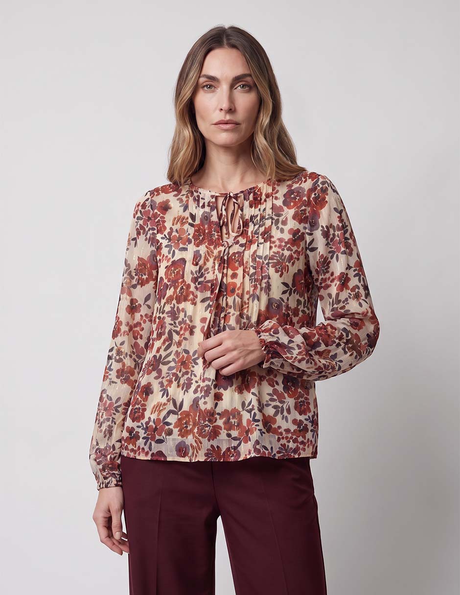 Blusa manga larga para mujer