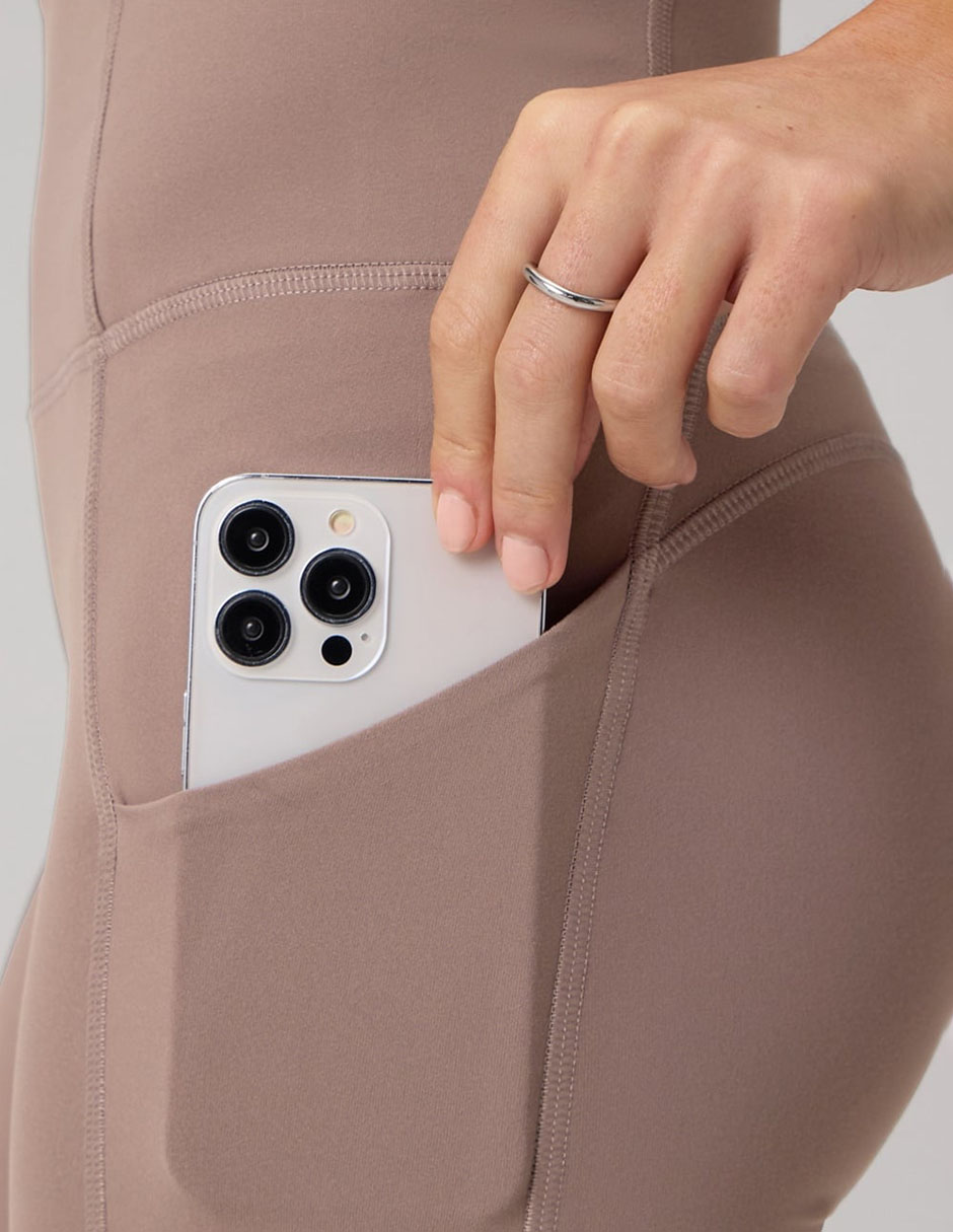 Legging cintura alta media pretina con resorte para mujer