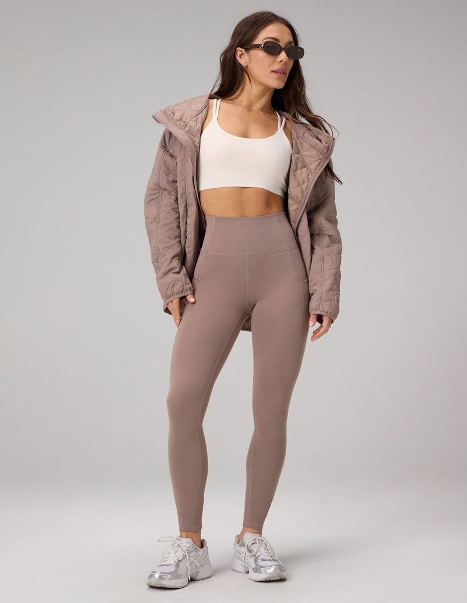 Legging cintura alta media pretina con resorte para mujer