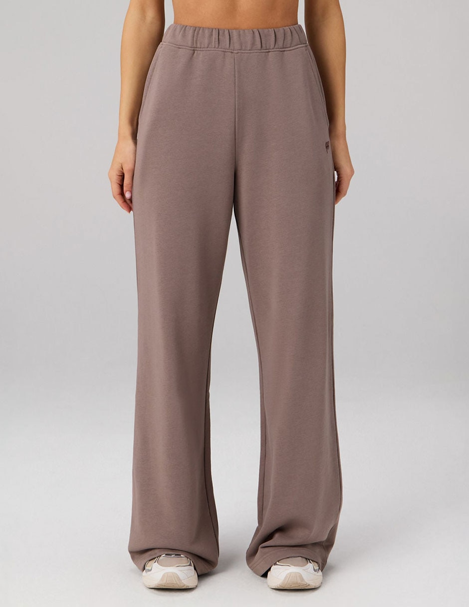 Pants wide leg con elástico para mujer