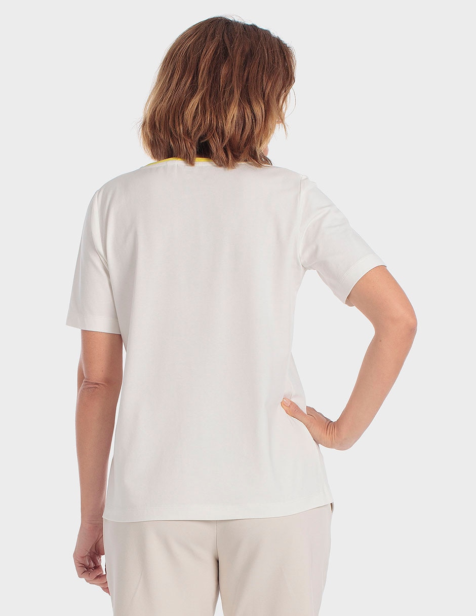 Playera manga corta cuello redondo para mujer 2