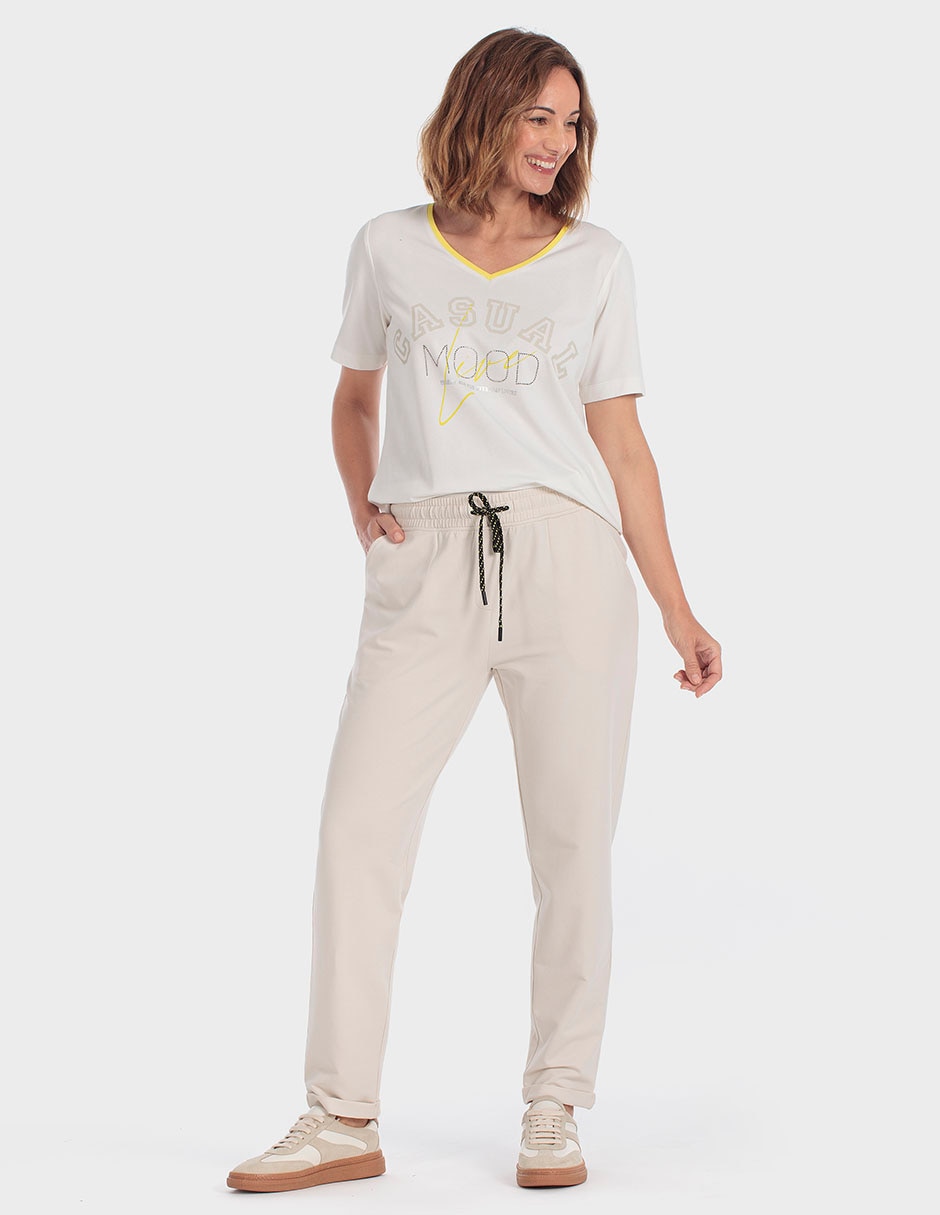 Playera manga corta cuello redondo para mujer 3