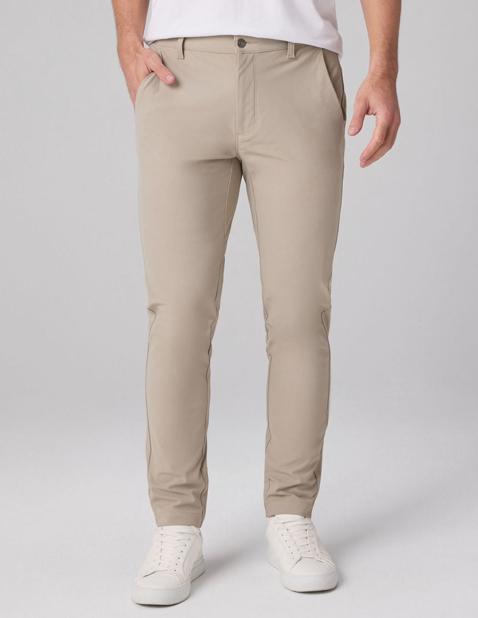 Pantalón business casual chino slim de algodón para hombre