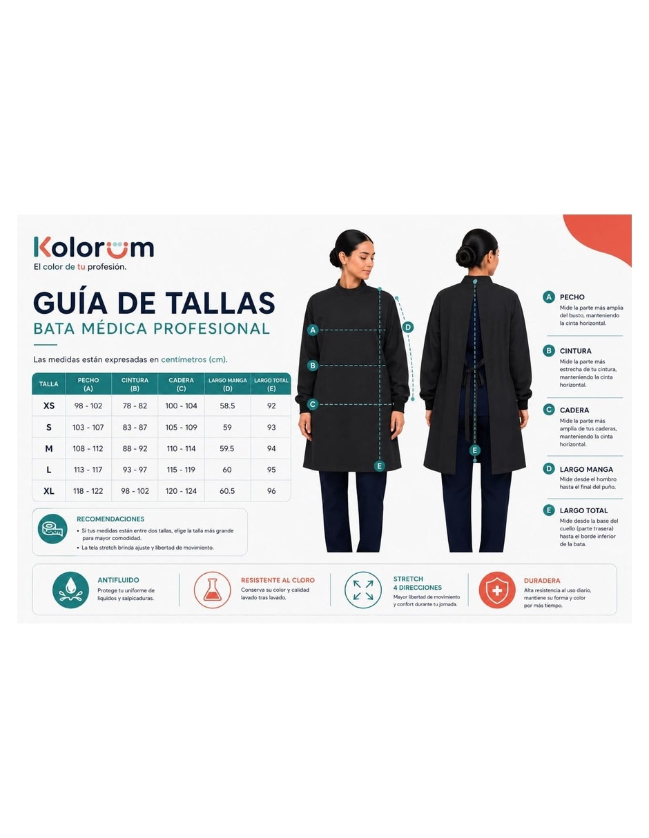 Bata de laboratorio para mujer 2