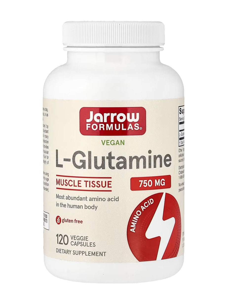 L-glutamina vegana 750 mg 120 cápsulas Jarrow