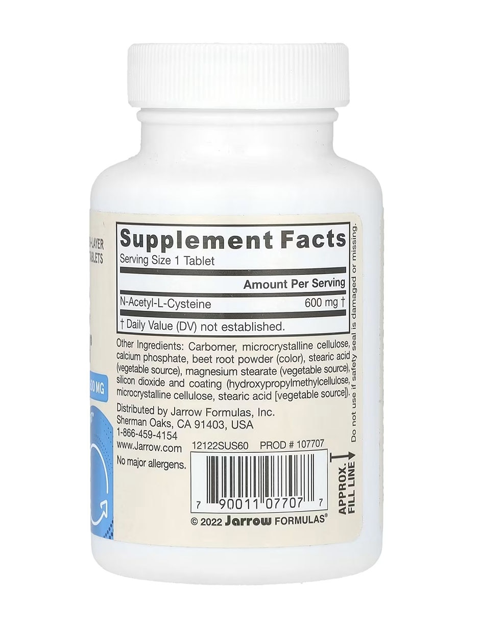 Vegan NAC Sustain 600 mg con N-Acetyl Cysteine