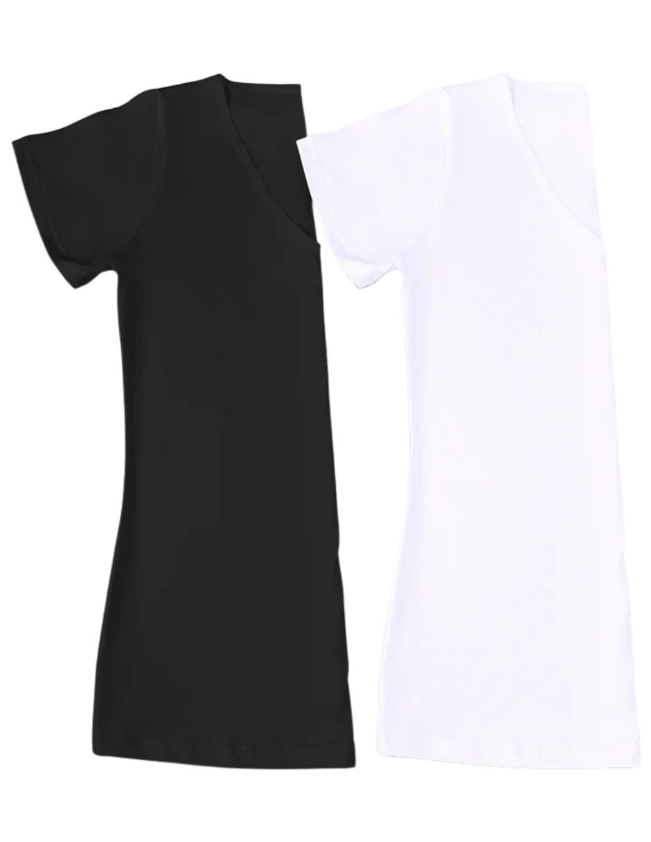 Camiseta cuello V regular manga corta de algodón pima