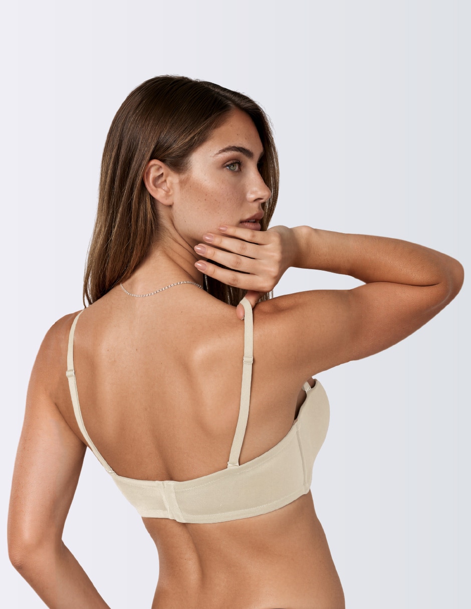 Brassiere strapless con copa para mujer 2