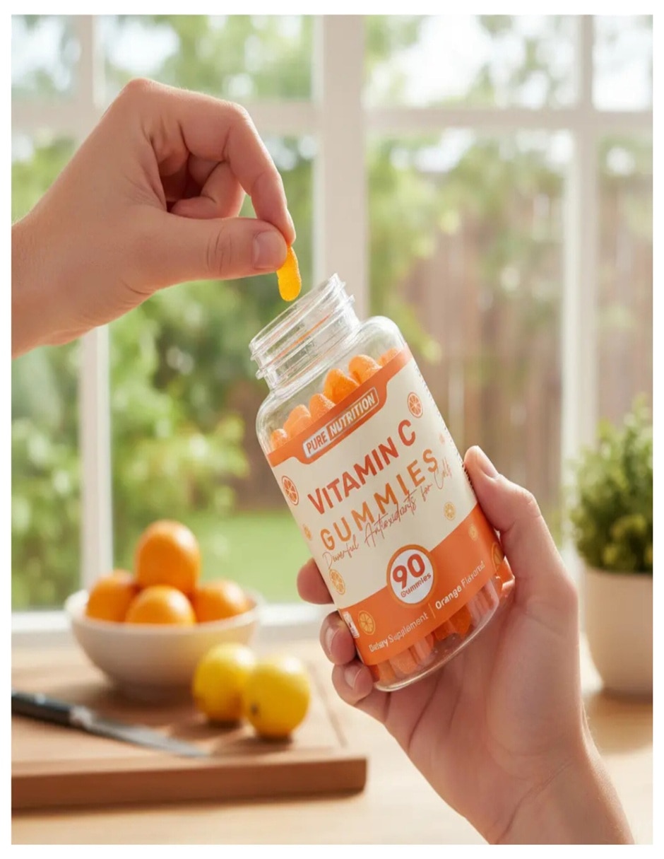 Gomitas de Vitamina C Pure Nutrition sabor naranja de 90 gomitas