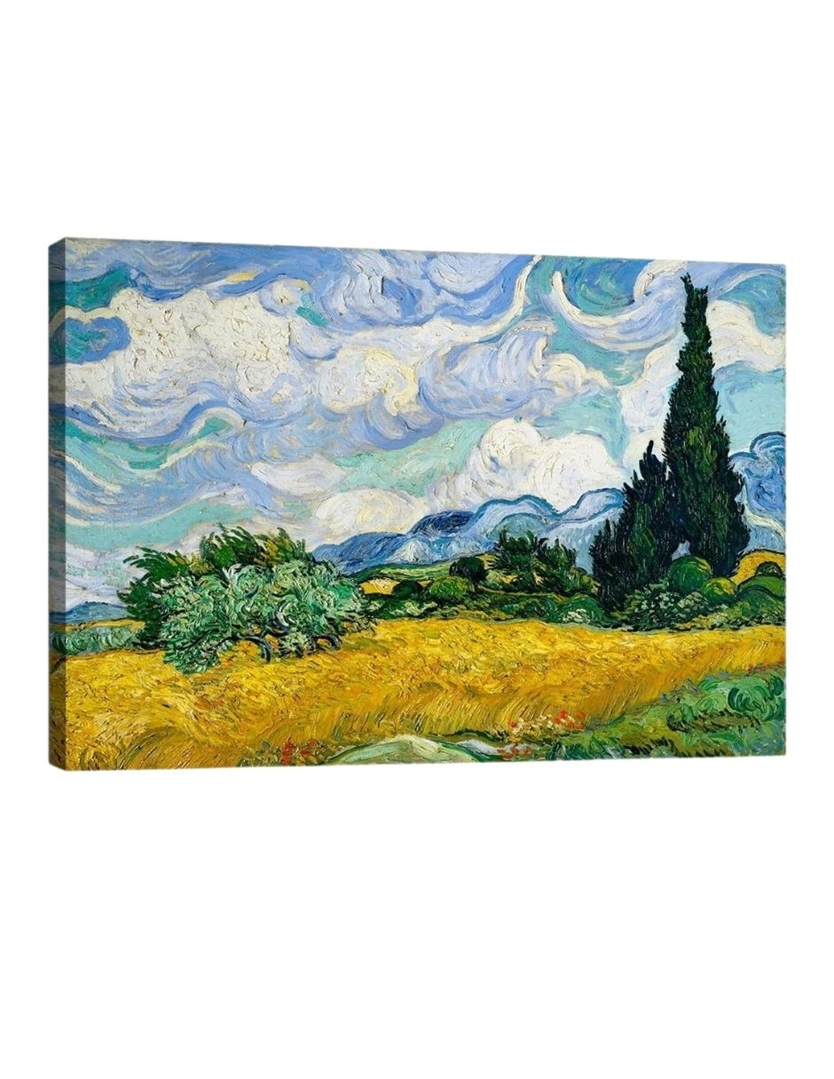 Cuadro Campo De Trigo Con Cipreses Vincent Van Gogh técnica Impresión