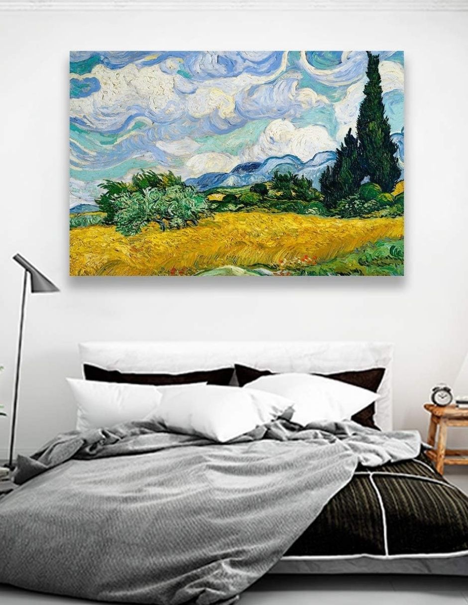 Cuadro Campo De Trigo Con Cipreses Vincent Van Gogh técnica Impresión 2