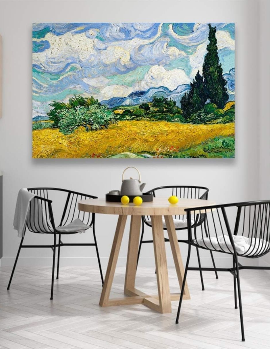 Cuadro Campo De Trigo Con Cipreses Vincent Van Gogh técnica Impresión 3