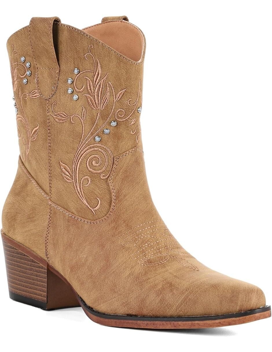 Bota cowboy arriba del tobillo para mujer 2