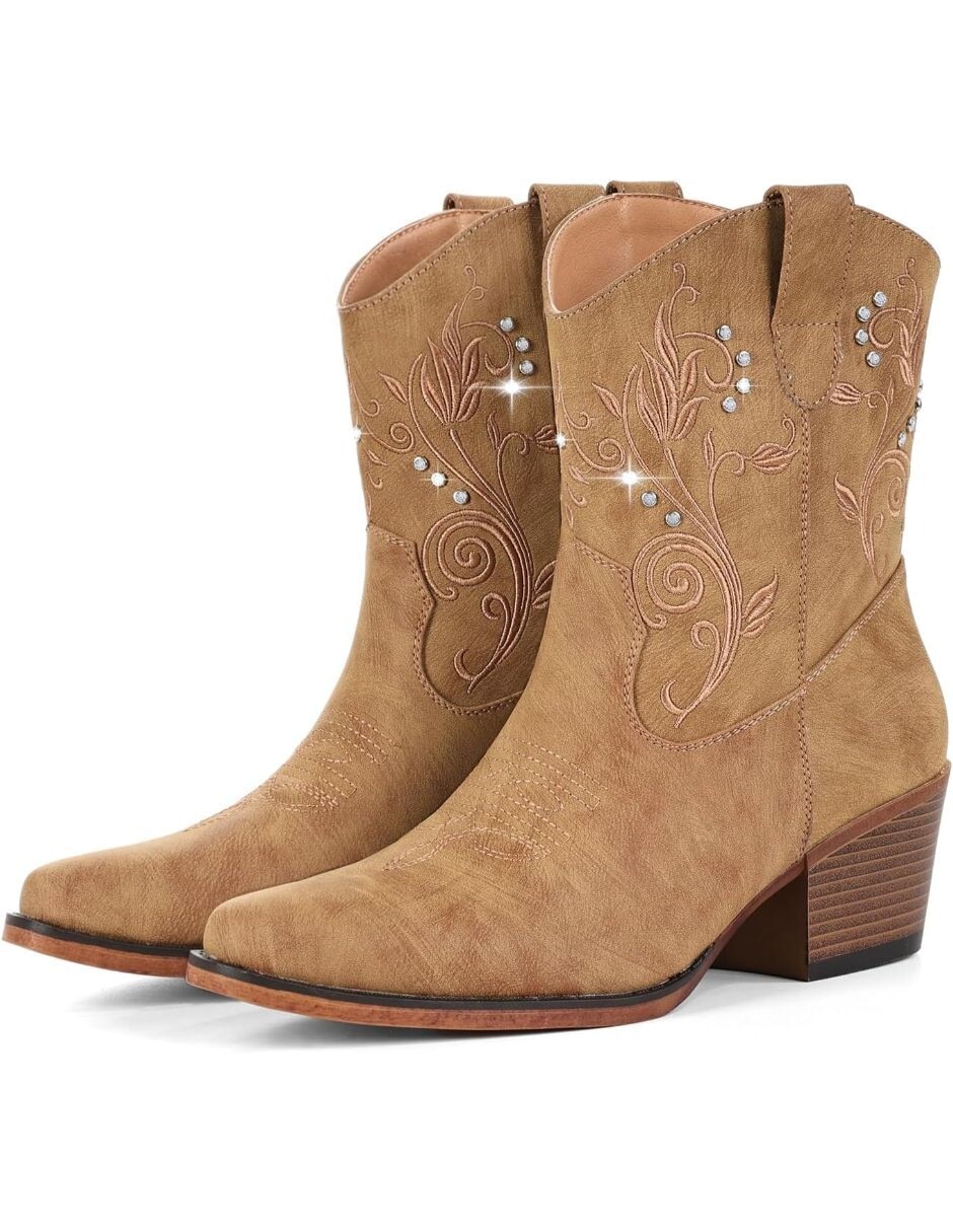 Bota cowboy arriba del tobillo para mujer 5