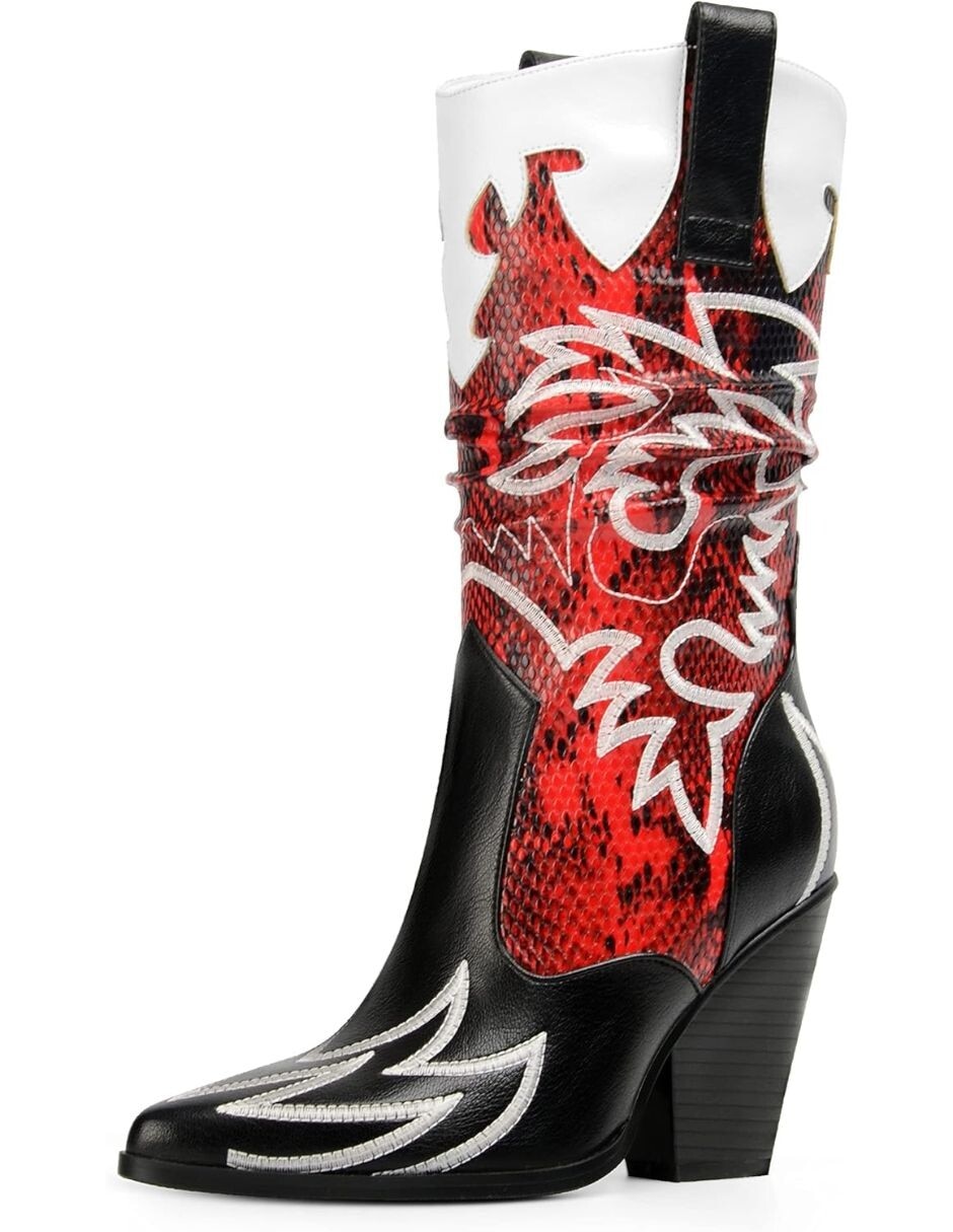 Bota cowboy arriba del tobillo gwin para mujer