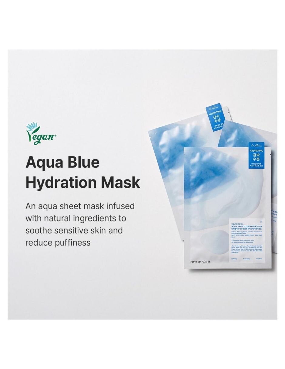 Mascarilla facial Aqua Blue Hydration Mask Mascarillas hidratante para hidratar