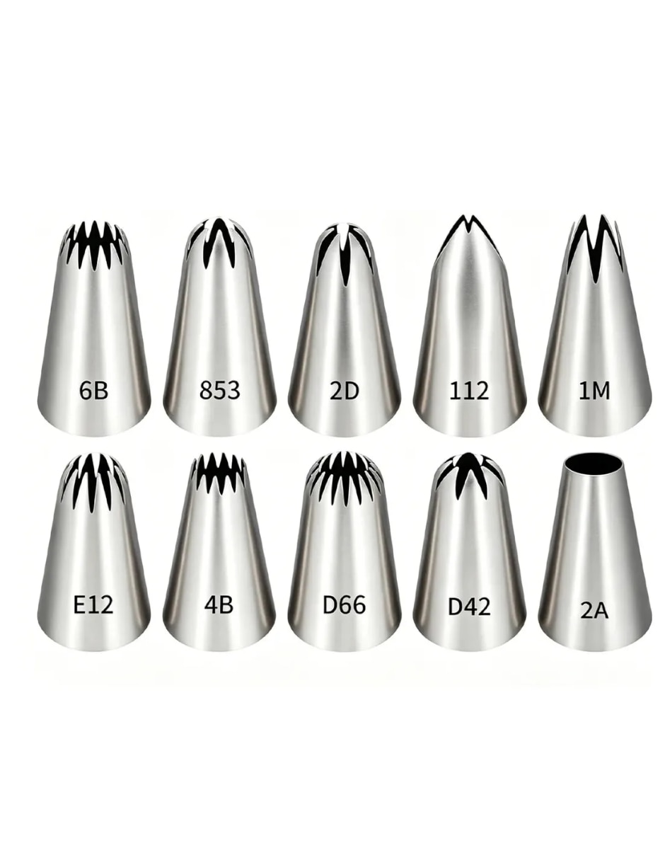 Set de duyas 10 piezas piezas de acero inoxidable
