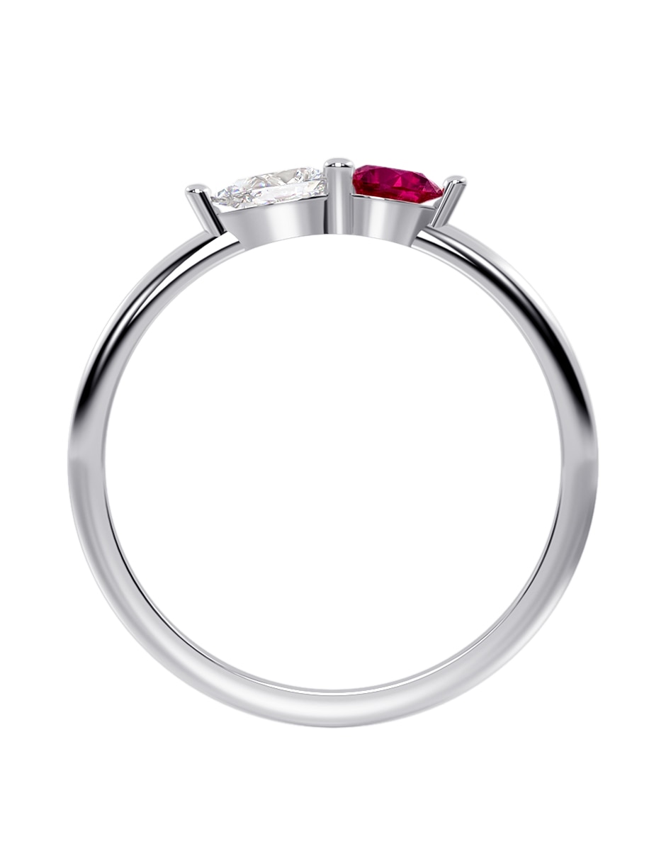 Anillo 14 k de oro zirconia brillante 4