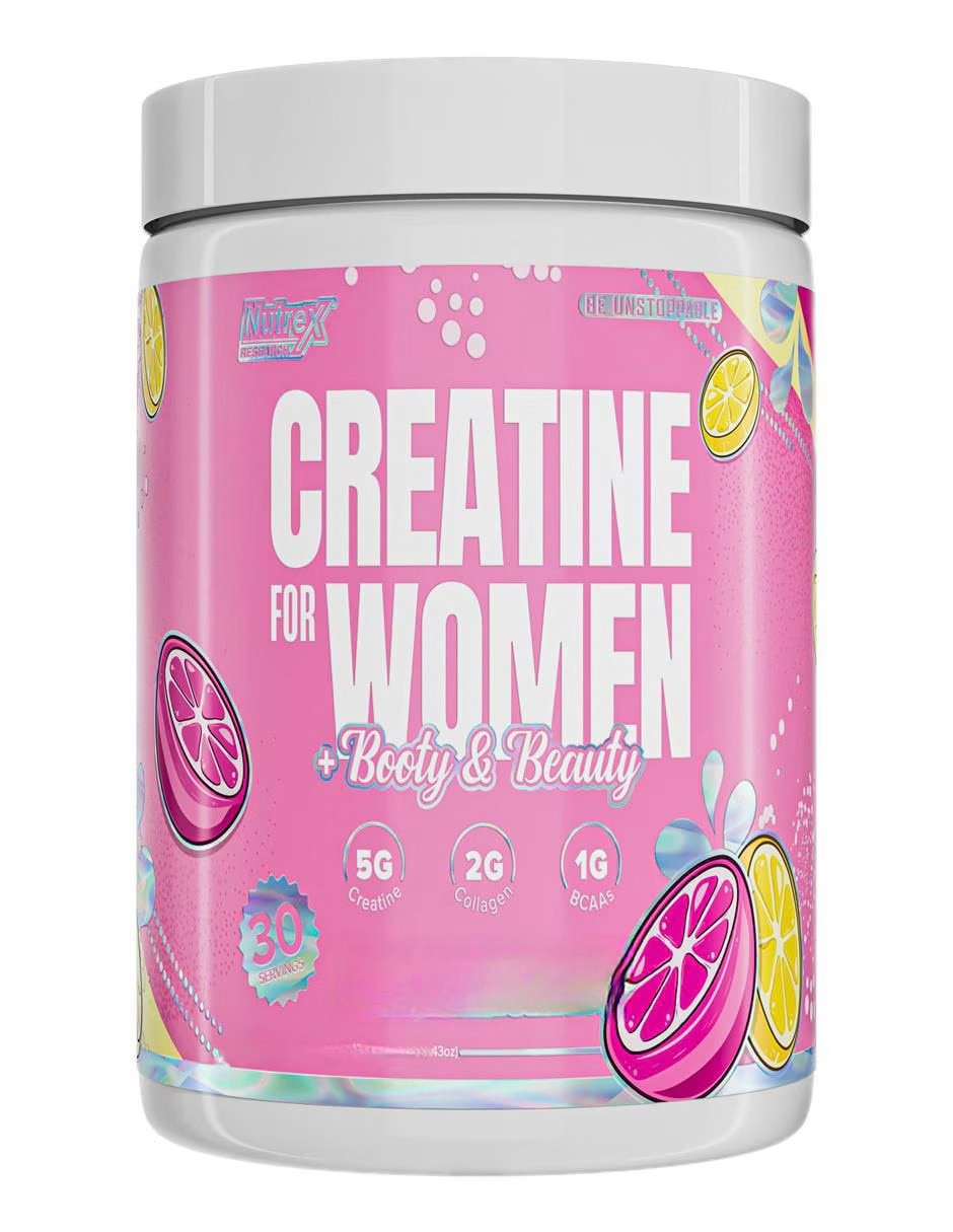Creatina para mujeres booty y beauty Nutrex Research sabor limonada rosa de 315 g Creatina para mujeres booty y beauty Nutrex Research sabor limonada rosa de 315 g