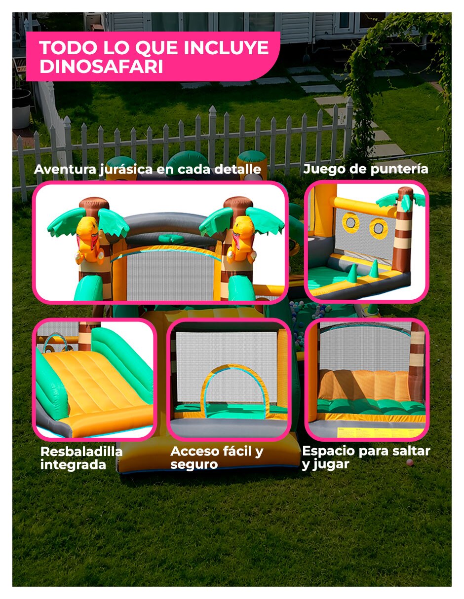 Brincolin inflable forma de dinosaurio 5