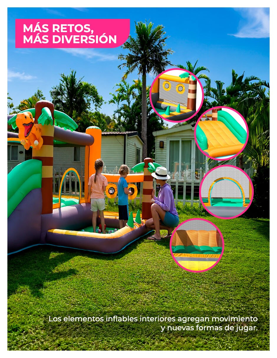 Brincolin inflable forma de dinosaurio 3
