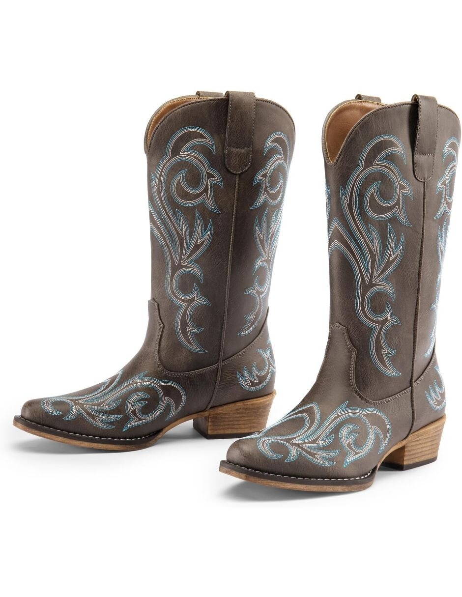 Bota cowboy arriba del tobillo para mujer 5