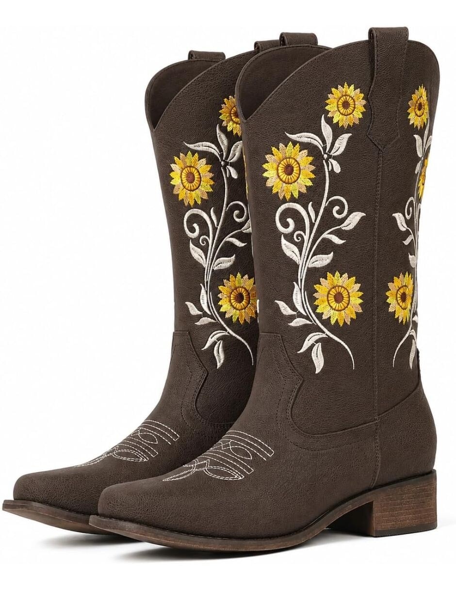 Bota cowboy arriba del tobillo gwin para mujer
