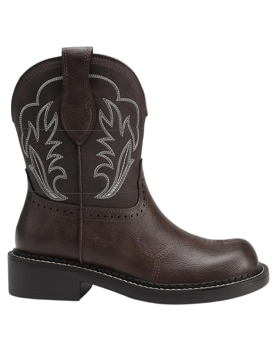 Bota cowboy arriba del tobillo para mujer 5