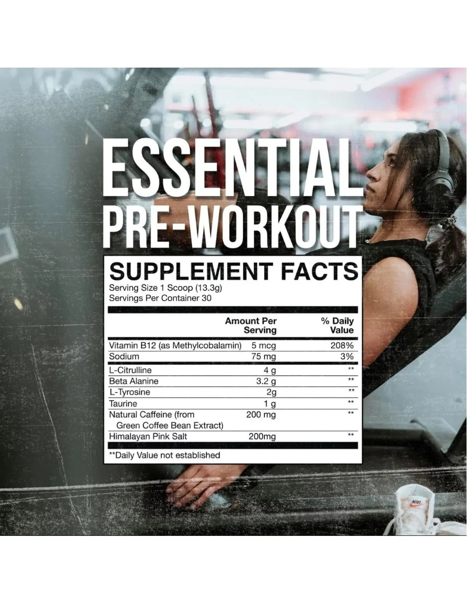 Cbum Essential Pre-Workout Raw con Citrulina sabor blueberry de 420 g 2