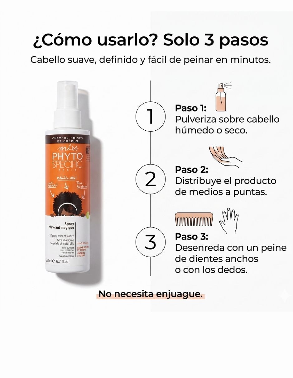 ERROR EN GRUPO DE ARTICULO REGRESAR A QA Spray para cabello rizado Miss Phyto Specific Spray Démêlant Magique Phyto 200 ml