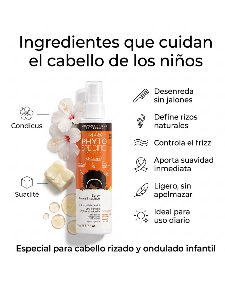 ERROR EN GRUPO DE ARTICULO REGRESAR A QA Spray para cabello rizado Miss Phyto Specific Spray Démêlant Magique Phyto 200 ml