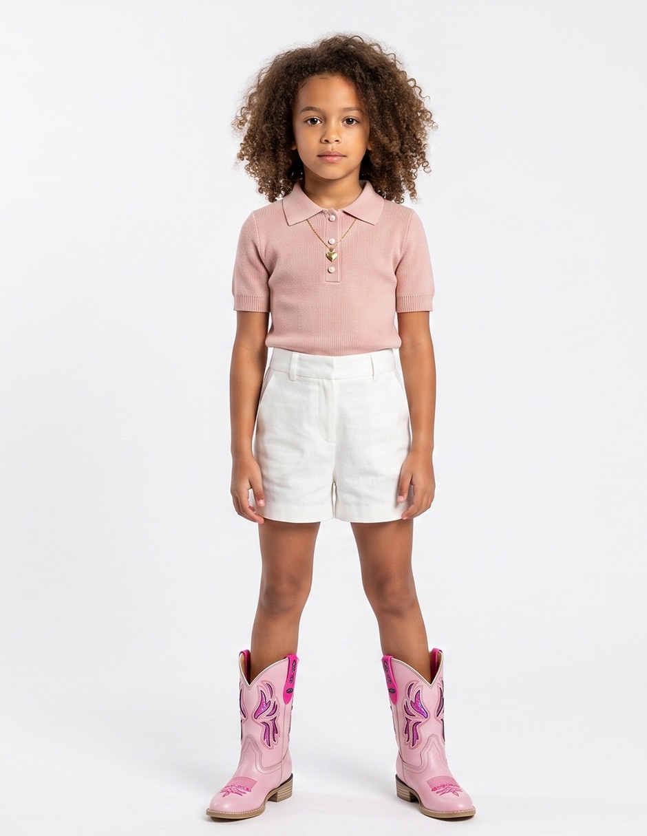 Bota de piel cowboy para niña 2
