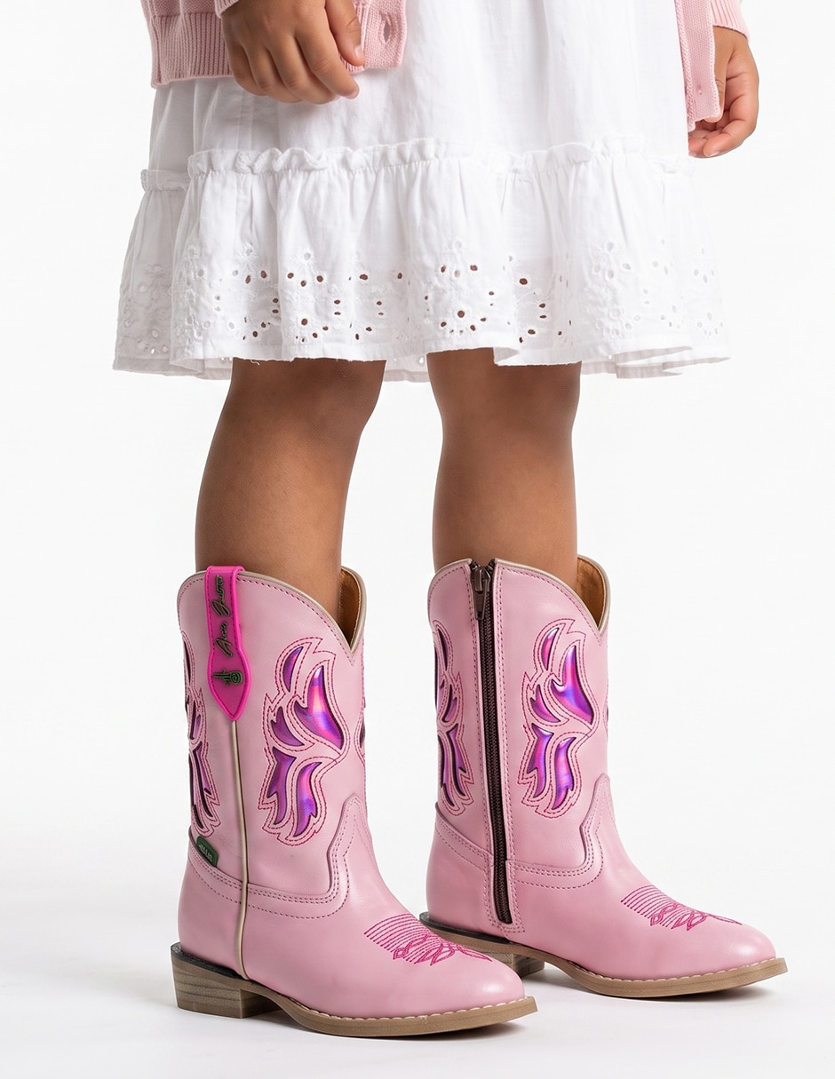 Bota de piel cowboy para niña 3
