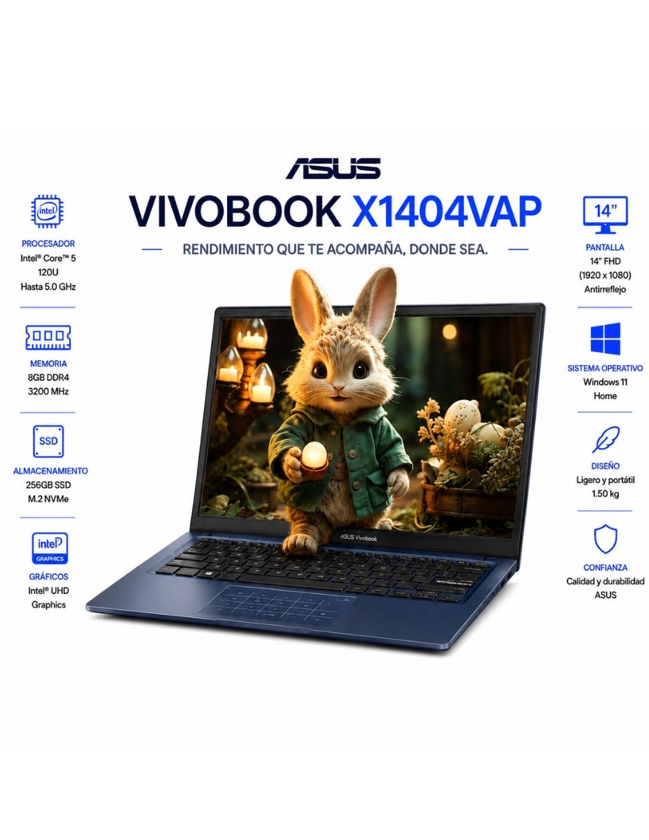 Laptop Asus VivoBook 14 X1404VAP 14 pulgadas Full HD Intel Core i5 Integradas 8 GB RAM 256 GB SSD