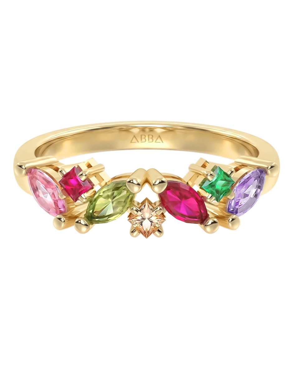 Anillo 14 k de oro zirconia brillante Anillo 14 k de oro zirconia brillante