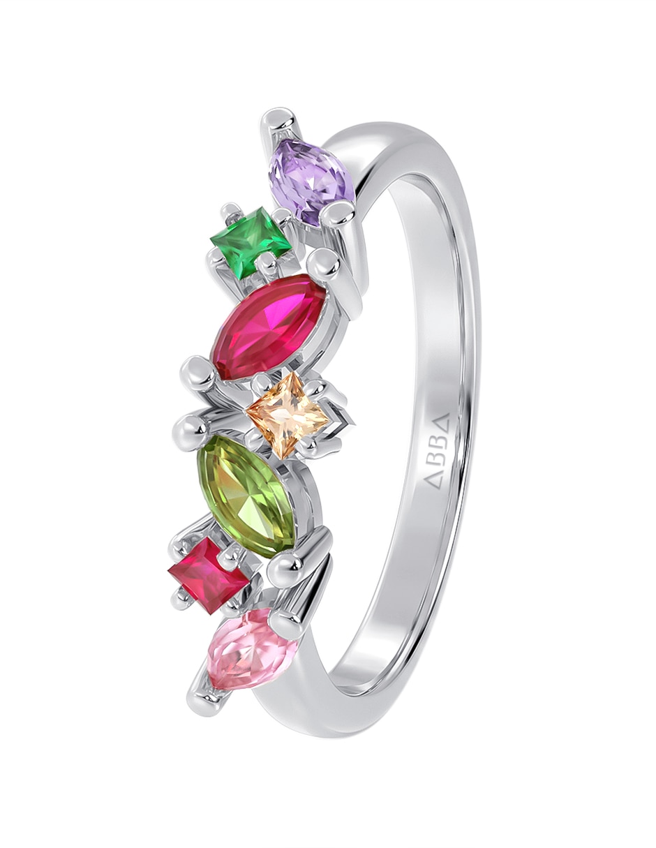 Anillo 14 k de oro zirconia brillante 2