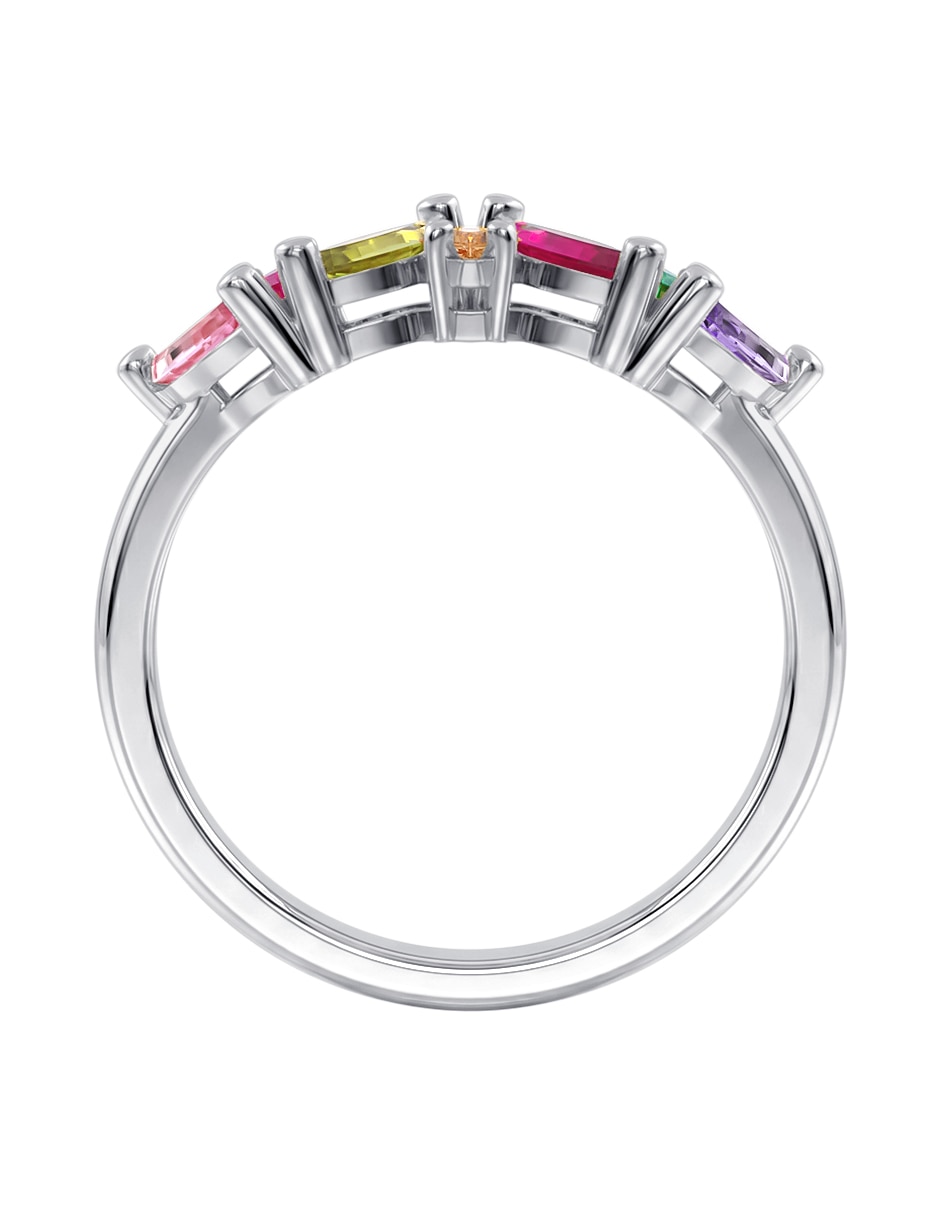 Anillo 14 k de oro zirconia brillante 5