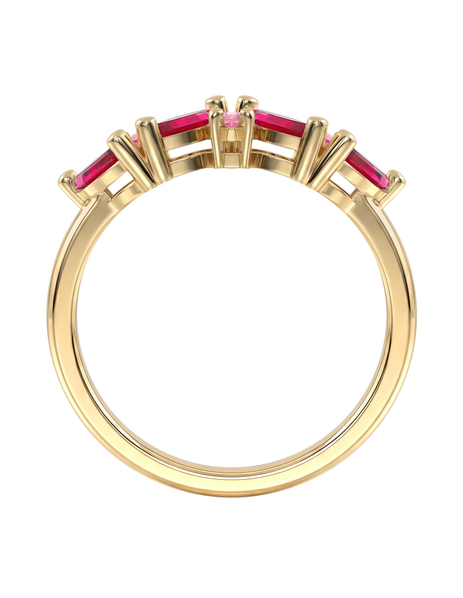 Anillo abba joyas 14 k de oro zirconia brillante