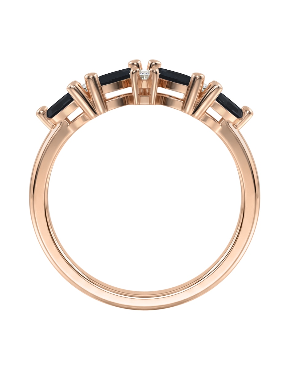 Anillo 10 k de oro zirconia brillante 5