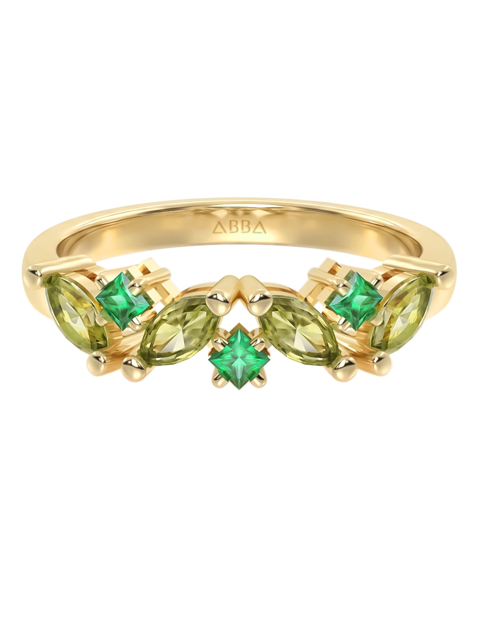Anillo 14 k de oro zirconia brillante Anillo 14 k de oro zirconia brillante