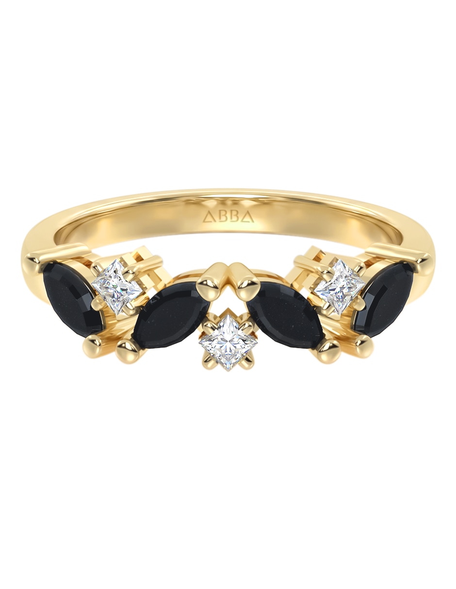 Anillo 10 k de oro zirconia brillante Anillo 10 k de oro zirconia brillante